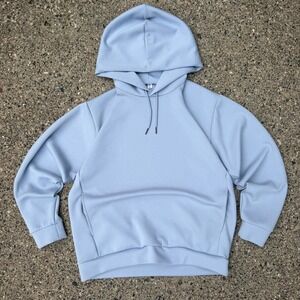 GU Japan Light Blue Pullover Hoodie Mens Medium Minimalist 341-355821